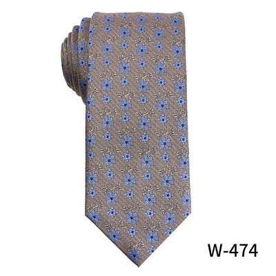 Kaki kravate Muška poslovna kravata za vjenčano odijelo Kravata za muškarce Moda za kavu s cvjetnim točkastim prugama Vintage kravate na veliko Gravat