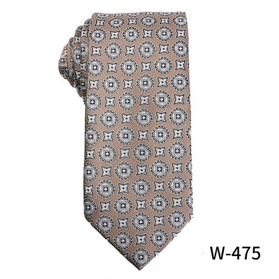 Kaki kravate Muška poslovna kravata za vjenčano odijelo Kravata za muškarce Moda za kavu s cvjetnim točkastim prugama Vintage kravate na veliko Gravat