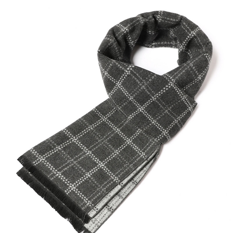 Muški poslovni dugi ručnik za plažu Jesenski muški modni karirani šalovi Zimski omoti od pašmine Šalovi Klasični debeli topli šal od kašmira