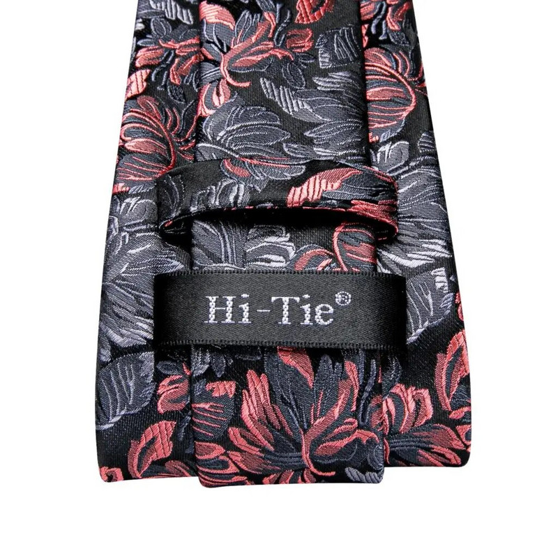 2023. Cvjetna crna crvena kravata Svilena elegantna kravata za muškarce Modni brend Svadbena zabava Manžetne dugmad za manžete Veleprodajna dizajnerska hi-kravata