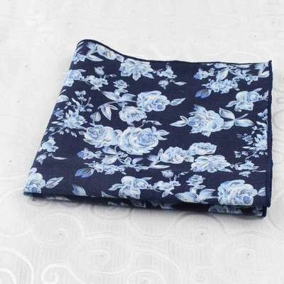 27 cm nagy méretű virágmintás zsebkendő vastag pamut női és férfi esküvői zseb négyzet alakú felnőtt ruha szmoking Hankie kiegészítő ajándék