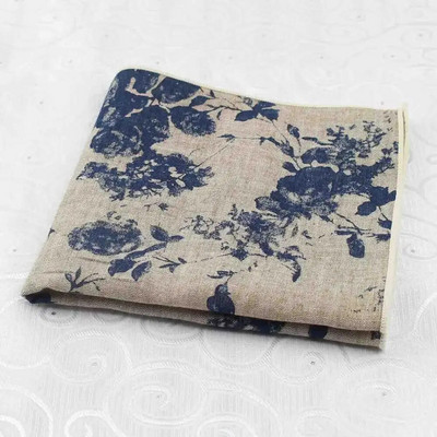 27 cm nagy méretű virágmintás zsebkendő vastag pamut női és férfi esküvői zseb négyzet alakú felnőtt ruha szmoking Hankie kiegészítő ajándék