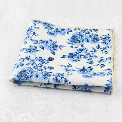 27 cm nagy méretű virágmintás zsebkendő vastag pamut női és férfi esküvői zseb négyzet alakú felnőtt ruha szmoking Hankie kiegészítő ajándék