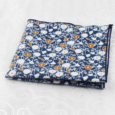 27 cm nagy méretű virágmintás zsebkendő vastag pamut női és férfi esküvői zseb négyzet alakú felnőtt ruha szmoking Hankie kiegészítő ajándék