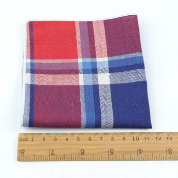 Ανδρικά βαμβακερά μαντήλια υφασμένα πολύχρωμη εκτύπωση καρό τετράγωνο τσέπη Ανδρικά casual τσέπες ουράνιο τόξο Πετσέτες μαντήλι