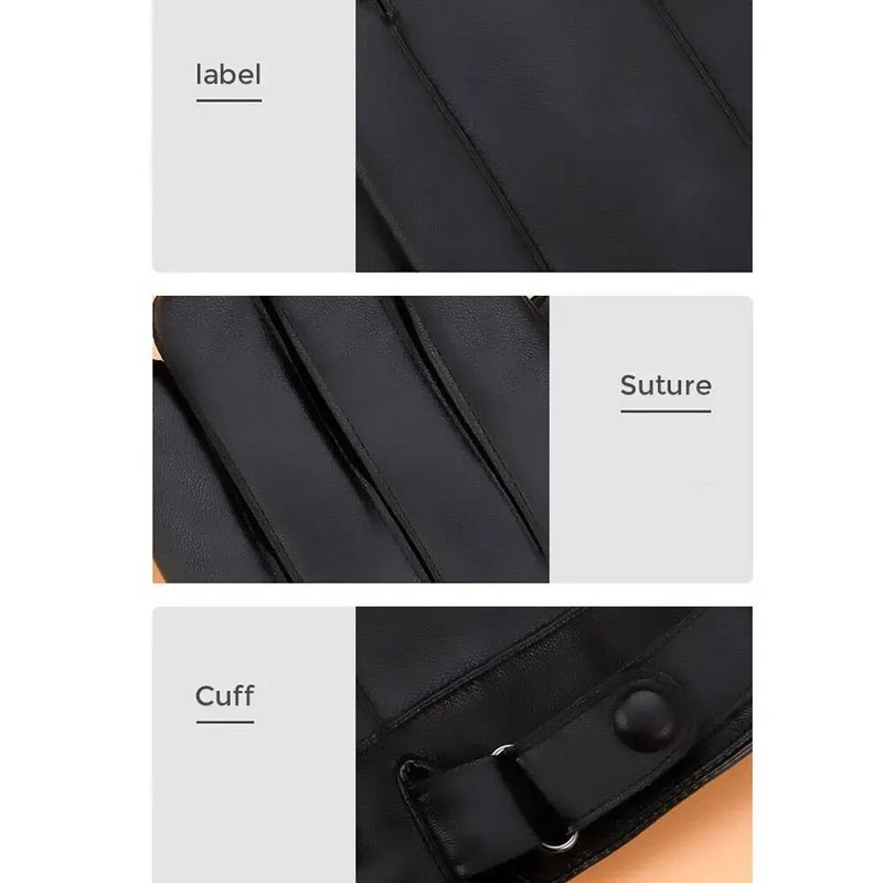 Zimske rukavice za muškarce Kožne rukavice Taktičke Flis zaslon osjetljiv na dodir Održavaju toplinu Vodootporne rukavice za vožnju, muške sportske rukavice za snowboard na otvorenom