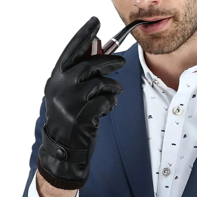 Zimske rukavice za muškarce Kožne rukavice Taktičke Flis zaslon osjetljiv na dodir Održavaju toplinu Vodootporne rukavice za vožnju, muške sportske rukavice za snowboard na otvorenom