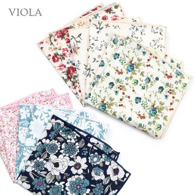 Πολύχρωμο Μαντήλι Floral 100% Βαμβακερό Hankie 24cm Γυναικεία & Ανδρικά Casual Party Τσέπη Τετράγωνο Δώρο Σμόκιν Αξεσουάρ παπιγιόν