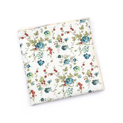 Krāsains ziedu kabatlakats 100% kokvilna Hankie 24cm sieviešu un vīriešu ikdienas ballītes kabatas kvadrātveida dāvana smokinga tauriņa kaklasaites aksesuārs