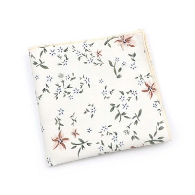 Krāsains ziedu kabatlakats 100% kokvilna Hankie 24cm sieviešu un vīriešu ikdienas ballītes kabatas kvadrātveida dāvana smokinga tauriņa kaklasaites aksesuārs