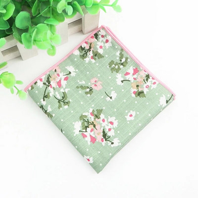 Krāsains ziedu kabatlakats 100% kokvilna Hankie 24cm sieviešu un vīriešu ikdienas ballītes kabatas kvadrātveida dāvana smokinga tauriņa kaklasaites aksesuārs