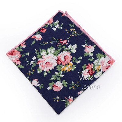 Krāsains ziedu kabatlakats 100% kokvilna Hankie 24cm sieviešu un vīriešu ikdienas ballītes kabatas kvadrātveida dāvana smokinga tauriņa kaklasaites aksesuārs