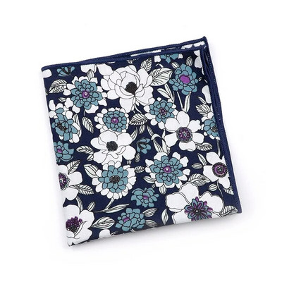 Krāsains ziedu kabatlakats 100% kokvilna Hankie 24cm sieviešu un vīriešu ikdienas ballītes kabatas kvadrātveida dāvana smokinga tauriņa kaklasaites aksesuārs