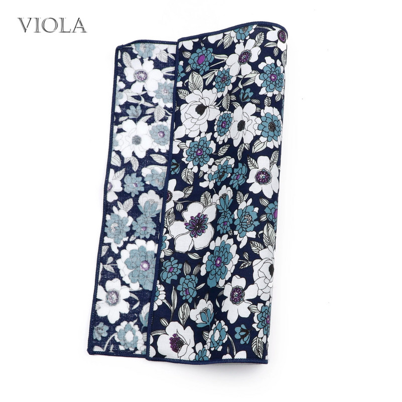 Krāsains ziedu kabatlakats 100% kokvilna Hankie 24cm sieviešu un vīriešu ikdienas ballītes kabatas kvadrātveida dāvana smokinga tauriņa kaklasaites aksesuārs