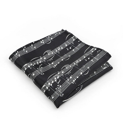 Glazbene note Gitara Smiješne maramice iz crtića 23 cm Poliesterski džepni kvadrat Poslovni smoking Kravata Muško odijelo Rupčić Poklon dodatak