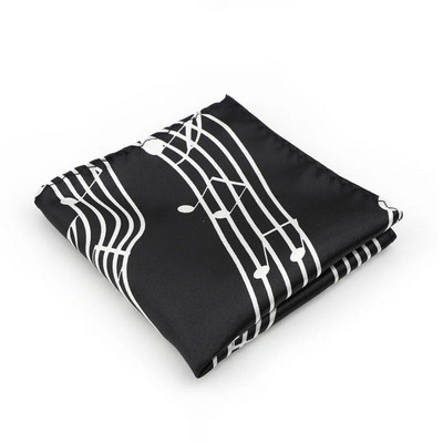 Glazbene note Gitara Smiješne maramice iz crtića 23 cm Poliesterski džepni kvadrat Poslovni smoking Kravata Muško odijelo Rupčić Poklon dodatak