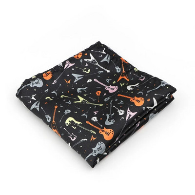 Glazbene note Gitara Smiješne maramice iz crtića 23 cm Poliesterski džepni kvadrat Poslovni smoking Kravata Muško odijelo Rupčić Poklon dodatak