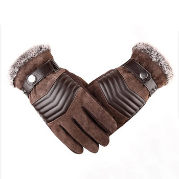 Зимни мъжки ръкавици Сензорен екран Топли ежедневни ръкавици Мъжки ръкавици за мъже Спорт на открито Пълен пръст Плътна ръкавица