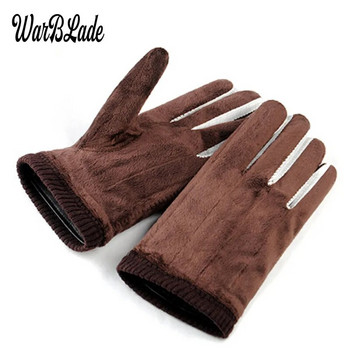 Нови мъжки бизнес ръкавици Зимни ръкавици без ръкави Затоплят сензорен екран Ветроустойчиви шофиращи Guantes Мъжки есенни зимни PU кожени ръкавици