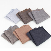 Visokokvalitetni šalovi s rupčićima Vintage vunene marame Muški džepni rupčići s prugama, jednobojni pamuk 23*23 cm