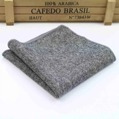 Visokokvalitetni šalovi s rupčićima Vintage vunene marame Muški džepni rupčići s prugama, jednobojni pamuk 23*23 cm