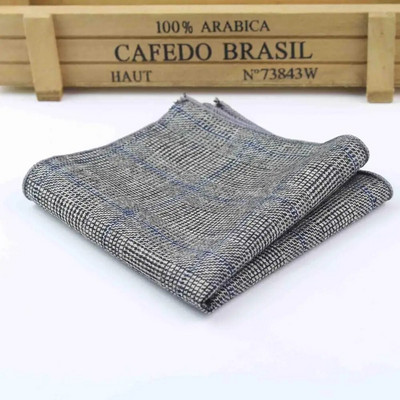 Visokokvalitetni šalovi s rupčićima Vintage vunene marame Muški džepni rupčići s prugama, jednobojni pamuk 23*23 cm