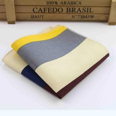 Kabatlakats Šalles Vintage Lina Hankies Vīriešu Strip Zvaigzne Karte Dizains Kabatas Kvadrāts Kabatlakatiņi 22*22cm