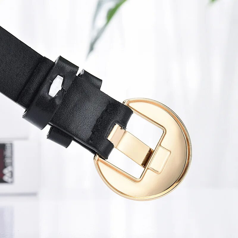 Novi grunge ženski remen s podesivim rupama Grunge punk remeni za žene Kopča od legure igla Kožni remen za hlače haljine