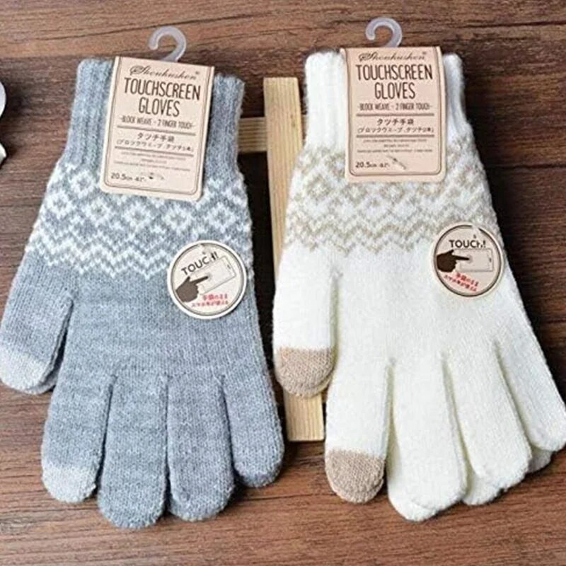 Jesen, zima, tople rukavice od kašmira za žene, muškarce, pletene vunene rukavice s ekranom osjetljivim na dodir, modne rukavice za odrasle studente