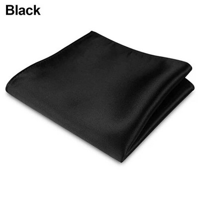 Vīriešu satīna vienkrāsaini vienkrāsaini uzvalki, kabatas kvadrāts