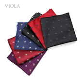 Halloween tamnocrvena crna ljubičasta lubanja Jacquard poliester rupčić muško odijelo s džepnim kockama Poklon za zabavu Dodatak za košulju za zabavu