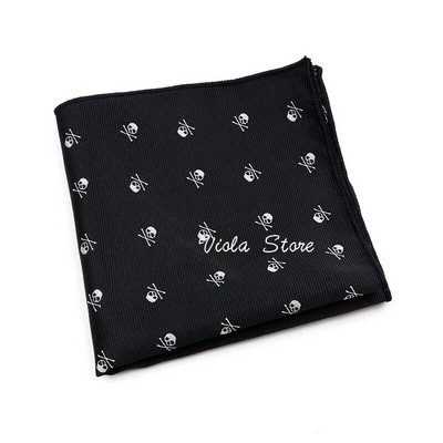 Halloween tamnocrvena crna ljubičasta lubanja Jacquard poliester rupčić muško odijelo s džepnim kockama Poklon za zabavu Dodatak za košulju za zabavu