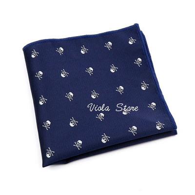 Halloween tamnocrvena crna ljubičasta lubanja Jacquard poliester rupčić muško odijelo s džepnim kockama Poklon za zabavu Dodatak za košulju za zabavu