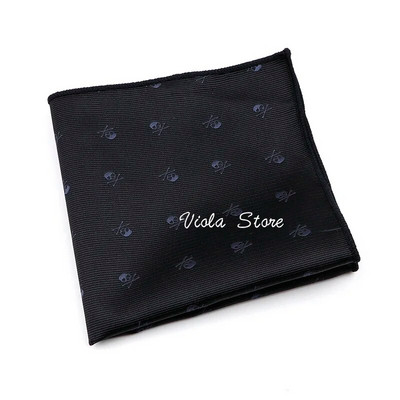 Halloween tamnocrvena crna ljubičasta lubanja Jacquard poliester rupčić muško odijelo s džepnim kockama Poklon za zabavu Dodatak za košulju za zabavu