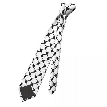 Παλαιστινιακή γραβάτα με λαϊκό σχέδιο Hatta Kufiya Αραβική παραδοσιακή γραβάτα Keffiyeh Ανδρική γραβάτα καθημερινής χρήσης Wedding Cosplay Props