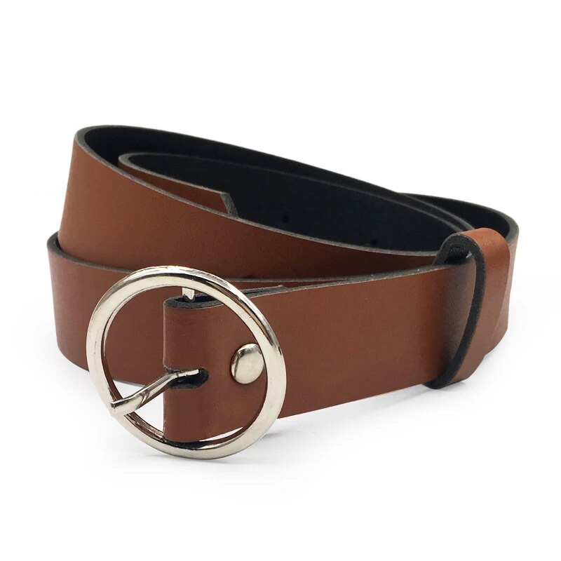 Neviens Apaļš Sievietēm Solīds Modes Sprādze Viduklis Ikdienas Formas Josta Riem Cinto Feminino Ceinture Femme Cinturon Mujer Harajuku Cinto