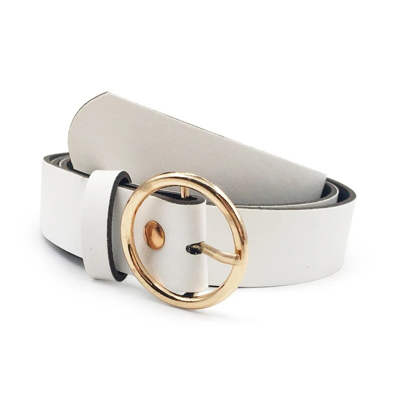 Neviens Apaļš Sievietēm Solīds Modes Sprādze Viduklis Ikdienas Formas Josta Riem Cinto Feminino Ceinture Femme Cinturon Mujer Harajuku Cinto