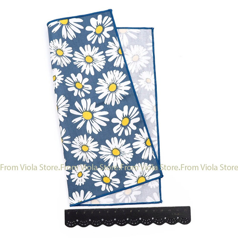 Kvalitetna nova cvjetna maramica od 23 cm u 13 boja, 100% pamuk, muško vjenčanje, ležerna kravata, odgovarajući džepni kvadratni poklon dodatak