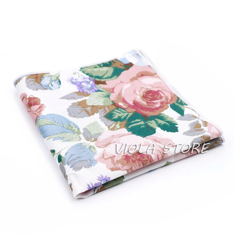 Kvalitetna nova cvjetna maramica od 23 cm u 13 boja, 100% pamuk, muško vjenčanje, ležerna kravata, odgovarajući džepni kvadratni poklon dodatak