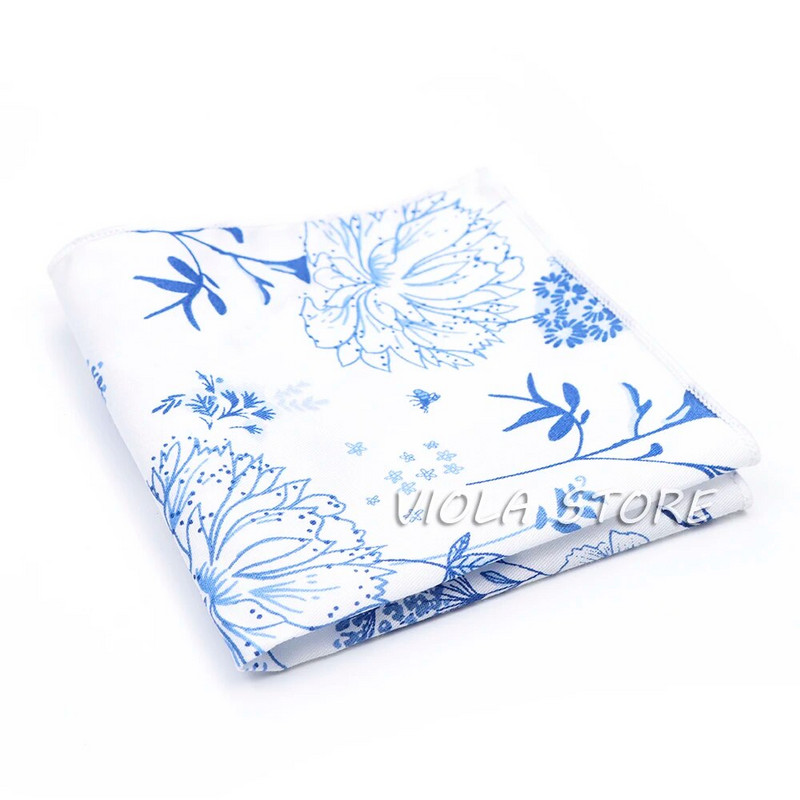 Kvalitetna nova cvjetna maramica od 23 cm u 13 boja, 100% pamuk, muško vjenčanje, ležerna kravata, odgovarajući džepni kvadratni poklon dodatak