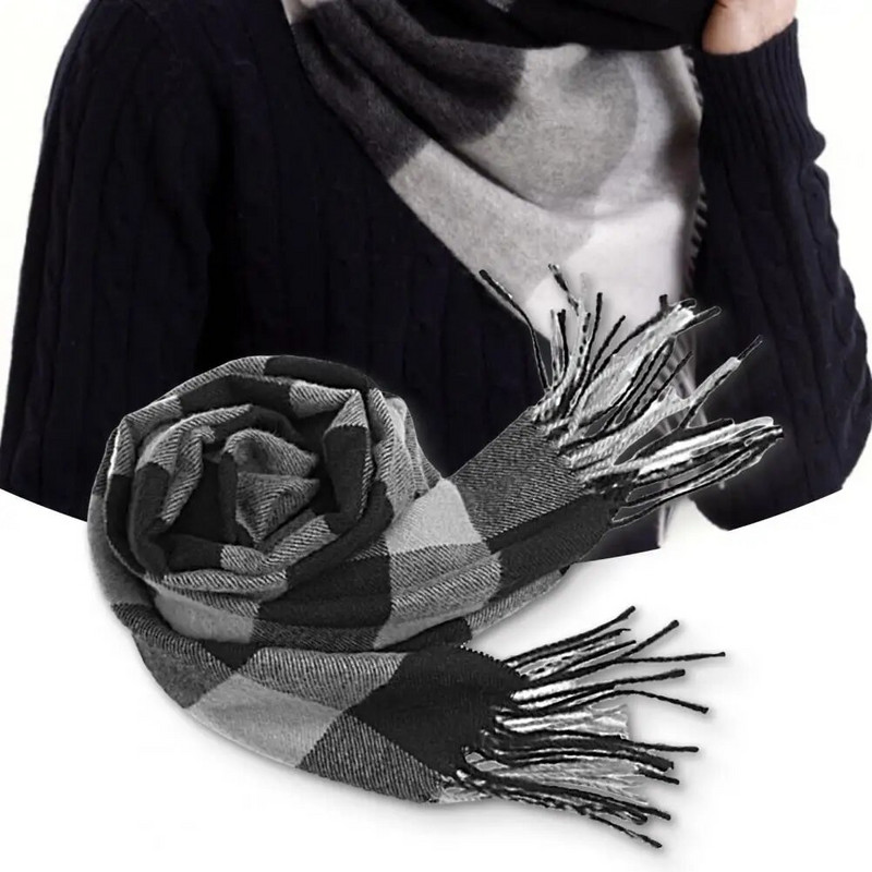 Muški šal Trendy Wrap Prozračni ukrasni zimski prigušivač protiv pilinga za van Muški zimski šal Muški zimski šal