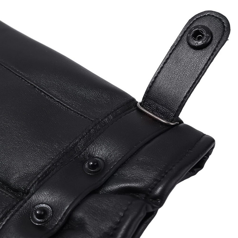 Zimske PU kožne rukavice s zaslonom osjetljivim na dodir Muškarci Žene Održavaju toplinu Plišane Velet Tople rukavice pune prstiju Biciklističke Radne Vodootporne Otporne na vjetar