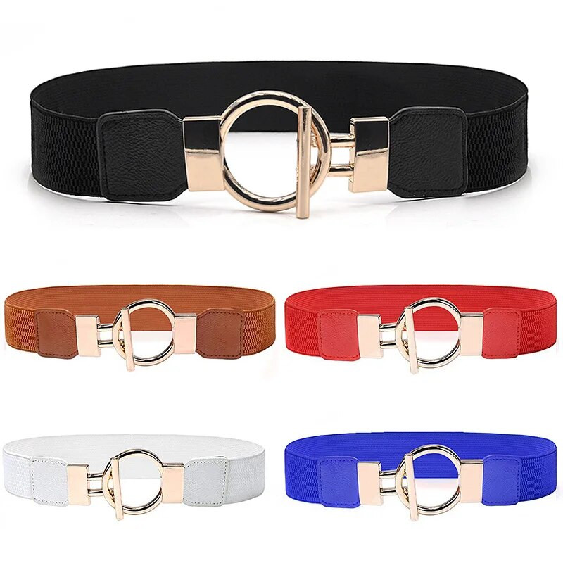 Modes korsete platas jostas Pu ādas slaidinoša ķermeņa jostasvieta sievietēm Elastīga jostasvieta Cinto Feminino Ceinture Femme