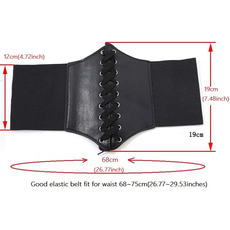 Modes korsete platas jostas Pu ādas slaidinoša ķermeņa jostasvieta sievietēm Elastīga jostasvieta Cinto Feminino Ceinture Femme