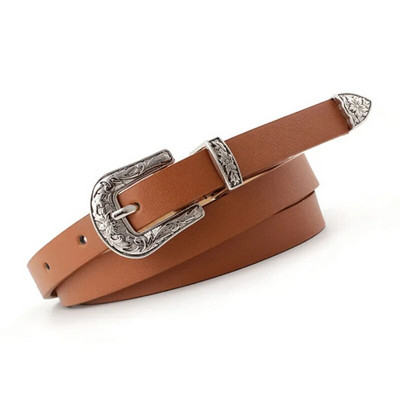 Curele de rochie colorate pentru femei cu cataramă metalică cu talie îngustă din piele artificială cu centură pentru femeie curea drăguță