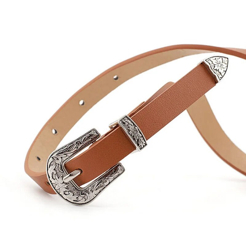 Curele de rochie colorate pentru femei cu cataramă metalică cu talie îngustă din piele artificială cu centură pentru femeie curea drăguță