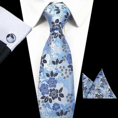 RBOCOTT New Designs divatos virágos nyakkendők 7 cm-es férfi nyakkendő, selyem jacquard nyakkendő