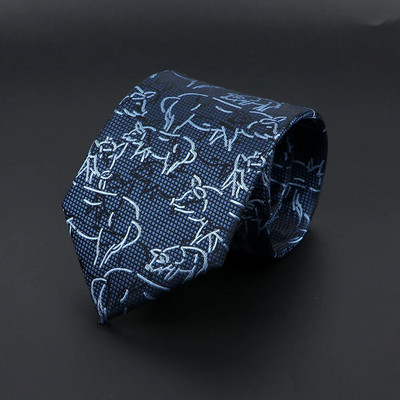 Nova poliesterska cvjetna kravata za muškarce, žene 8 cm širine Jacquard tkana smeđe plava kravata za svatove Poslovna dnevna odjeća Kravata