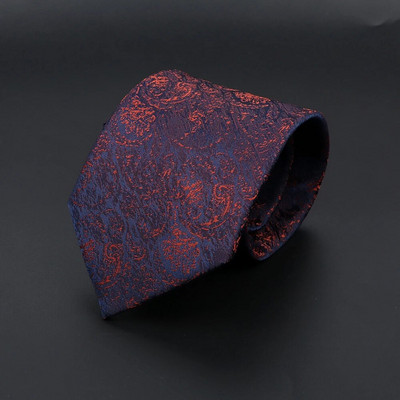 Nova poliesterska cvjetna kravata za muškarce, žene 8 cm širine Jacquard tkana smeđe plava kravata za svatove Poslovna dnevna odjeća Kravata