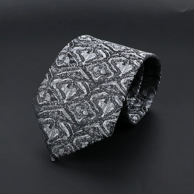 Nova poliesterska cvjetna kravata za muškarce, žene 8 cm širine Jacquard tkana smeđe plava kravata za svatove Poslovna dnevna odjeća Kravata